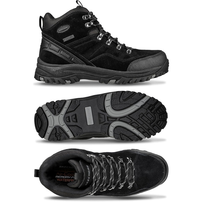 Чоловічі черевики Skechers Relment Pelmo 64869, чорний замш, 43 EU