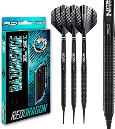 Професійні дартси Red Dragon Razor Edge Softip з вольфраму, з флайтами та шафтами