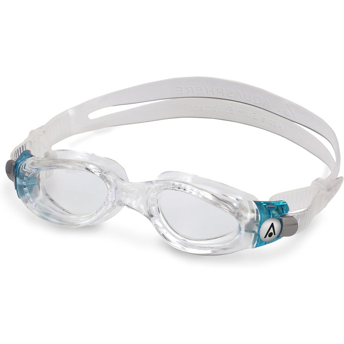 Окуляри для плавання AQUASPHERE Kaiman Compact унісекс, прозорі, з бірюзовими лінзами
