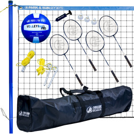 Набір для бадмінтону та волейболу Park & Sun Volley Sport Combo Set, блакитний: портативна система, для активного відпочинку