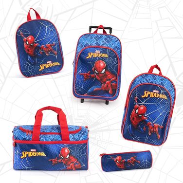 Дитяча спортивна сумка PERLETTI Spider-Man для хлопчиків, водонепроникна, Marvel, синя, для дитячого садка, плавання та подорожей, 35x22x15 см, 3-6 років