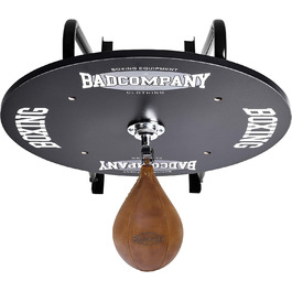 Платформа для боксу Bad Company Speedball з вінтажною шкіряною грушою середнього розміру для настінного монтажу BCA-130