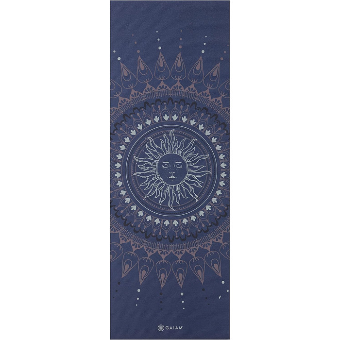 Йогамат Gaiam, 6 мм, антиковзка, для йоги, пілатесу та фітнесу, 172 x 61 x 6 мм