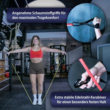 Резистентні стрічки POWERFUL-X з анкером для дверей та ручками, фітнес-стрічки для силових тренувань, йоги та фізіотерапії