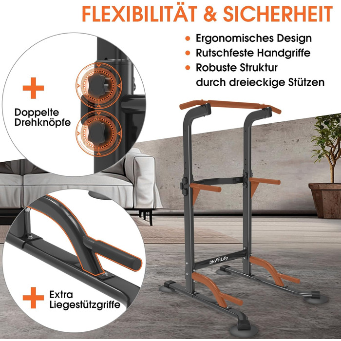Power Tower DH FitLife: турнік, бруси для віджимань, силовий тренажер для дому