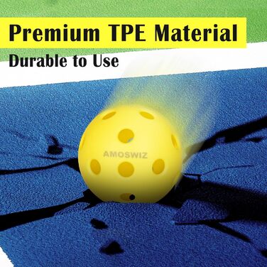 Набір м'ячів для піклболу (6 шт.) з сумкою для сітки, жовті, для тренувань та турнірів