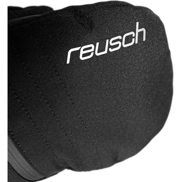 Жіночі гірськолижні рукавиці Reusch — водонепроникні та теплі, з подовженим манжетом, чорно-сірі, розмір 8