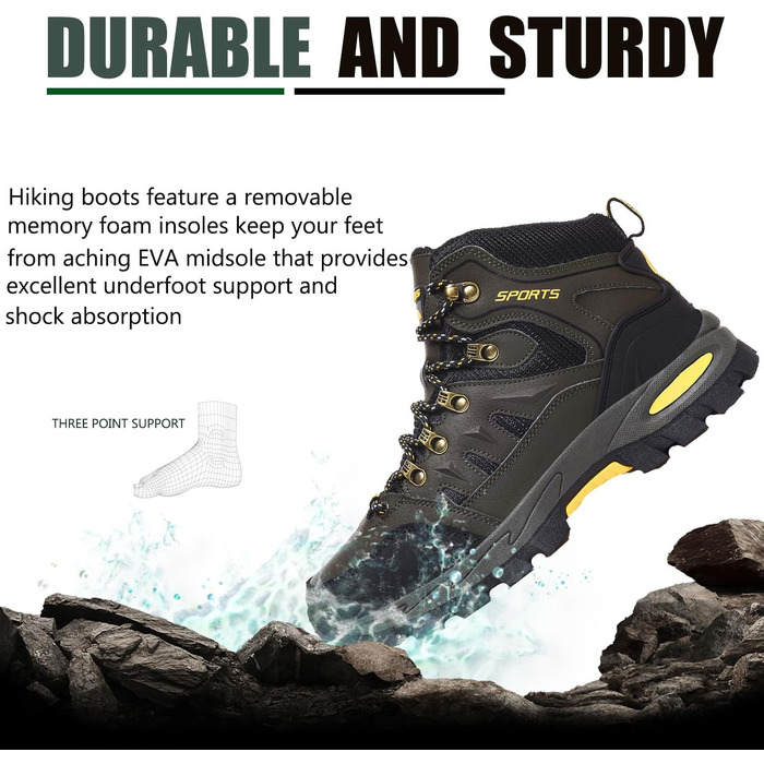 Трекінгові черевики для чоловіків та жінок. Легкі outdoor черевики, спортивні кросівки для кемпінгу. Армійний зелений, 39 EU