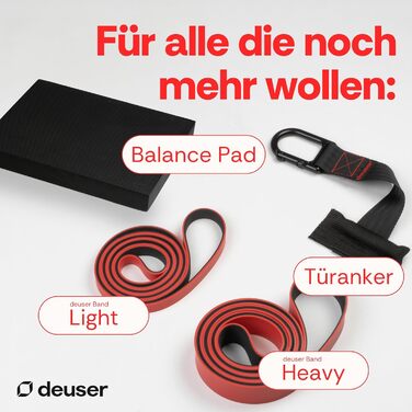 Фітнес-гумка для силових тренувань, йоги та фітнесу Deuserband Light (натуральний каучук, веганська)