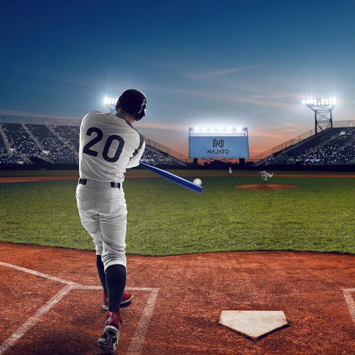 Бейсбольна бита: дерев'яна або алюмінієва, міцна, з неслизькою ручкою, 81 см, блакитна (алюмінієва)