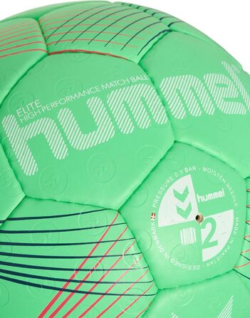 Гандбольний м’яч hummel Elite для дорослих, розмір 2, зелено-біло-червоний