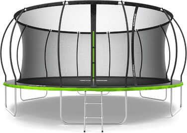ZIPRO JumpPro Premium Трамплін для дітей Outdoor, садова модель, з сіткою, захист від УФ, стійкий до погодних умов, Ø 252-496 см, до 150 кг