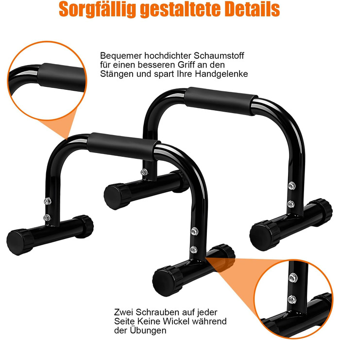 Паралелетки для віджимань та випробувань на силу - Паралелетки для калістеніки, статики та силових тренувань. Ідеально для дому, вулиці та спортзалу