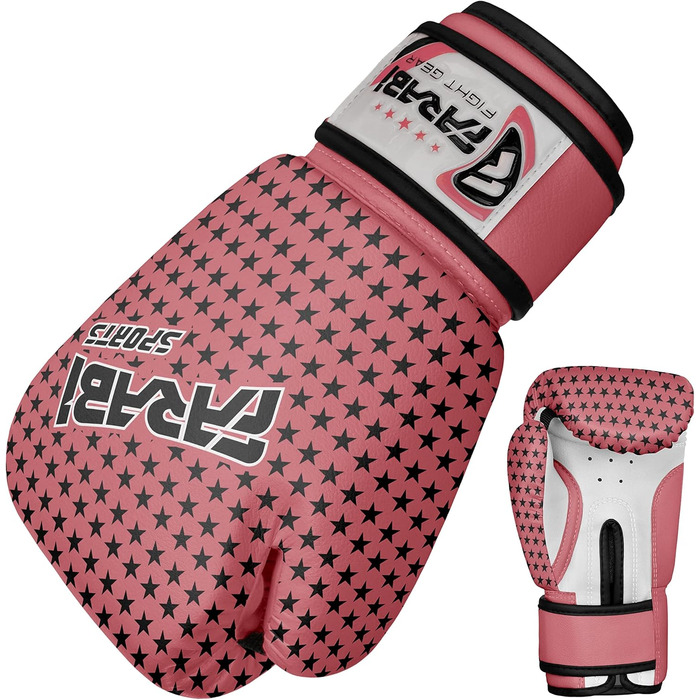 Дитячі боксерські рукавички Farabi Sports 4 oz рожеві, для боксу, MMA, Муай Тай, кікбоксингу, спарингів і тренувань, 4-9 років