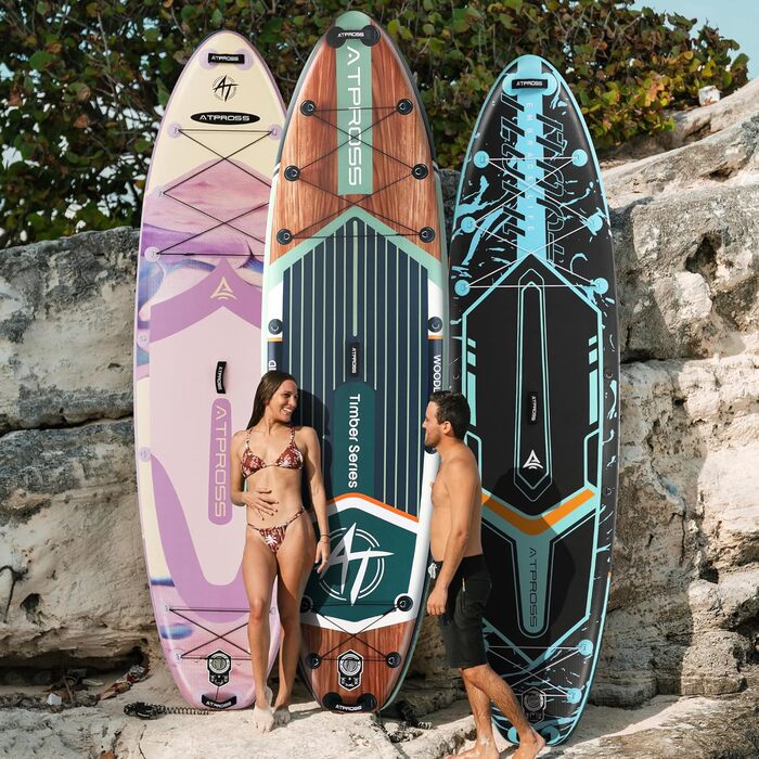 Надувне SUP-борд (305 x 91 см) з аксесуарами та рюкзаком (блакитний/з сидінням)