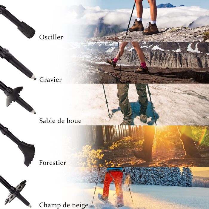 Тrekking-палиці Wanderstöcke: телескопічні палиці для ходьби та трекінгу, регульовані 110-130см, з металевим затвором та пробковими ручками