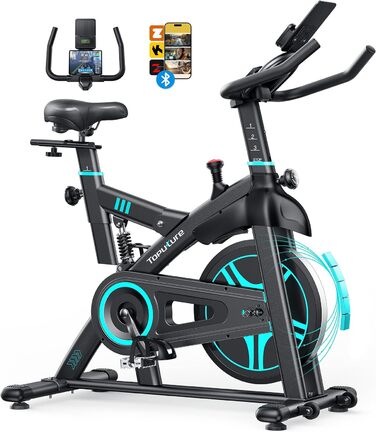 Велотренажер Heimtrainer 2025 з додатком, амортизацією, до 160 кг, регульованим опором, тихий спінінг байк для дому з LCD-дисплеєм і комфортним сидінням