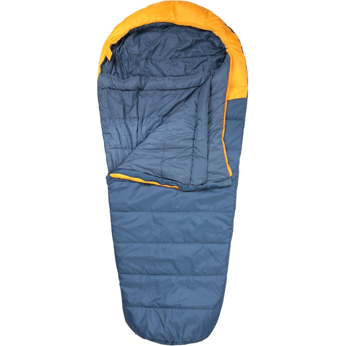 Спальний мішок Mountain Warehouse Summit 250 - 3/4 сезону, ізольований, мумієподібний, 22x40 см у складеному стані. Підходить для осені, кемпінгу та трекінгу. Застібка-блискавка справа, довжина 215 см (Жовтий, XL)