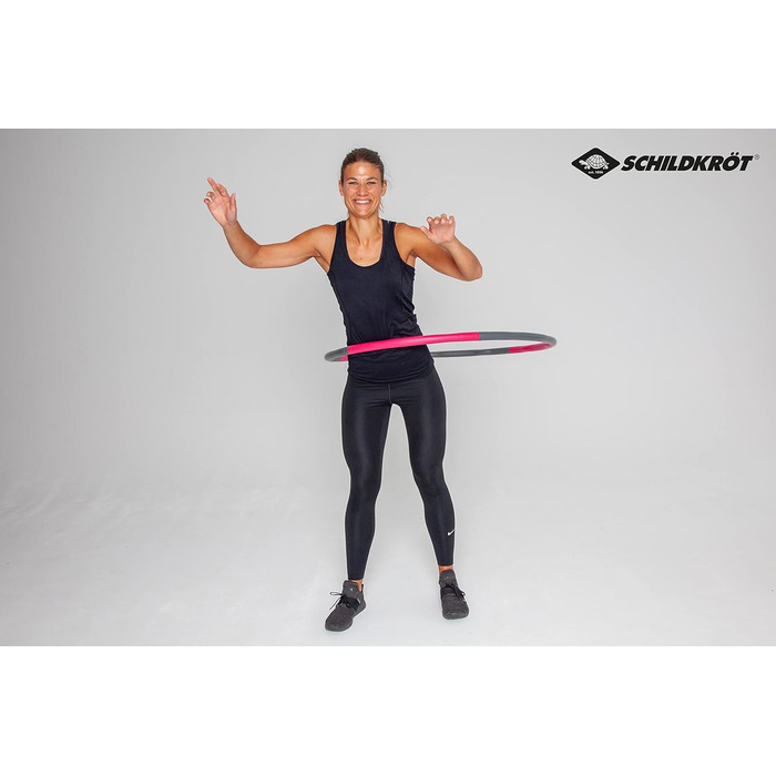 Обруч фітнес Schildkröt Fitness-Hoop 100 см, фуксія-антрацит, 4-кольорова упаковка