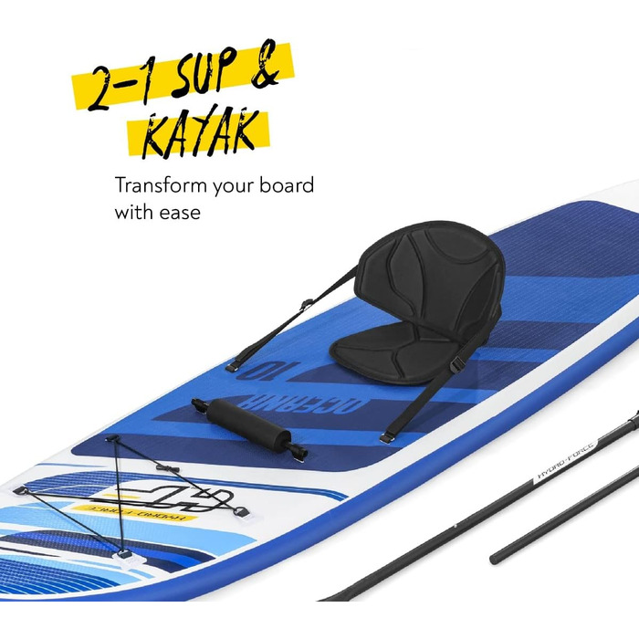 Надувна SUP-дошка Hydro-Force з комплектом для каяка, повний набір, різні стилі