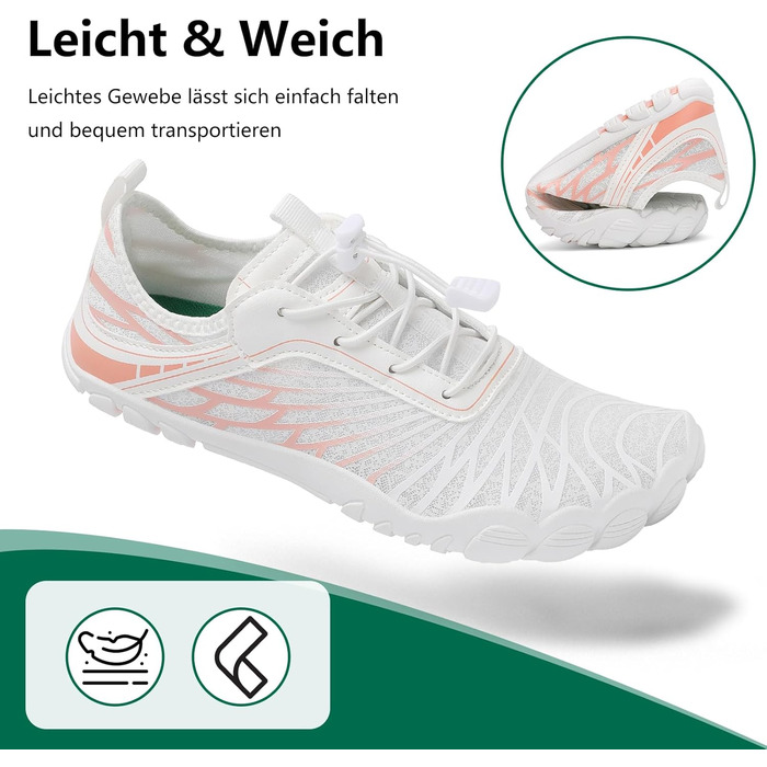 Жіночі шльопанці-сланці SAGUARO для плавання та відпочинку, дихаючі, швидко сохнуть, широка передня частина, розмір 35-43, білий (35 EU, помаранчевий)