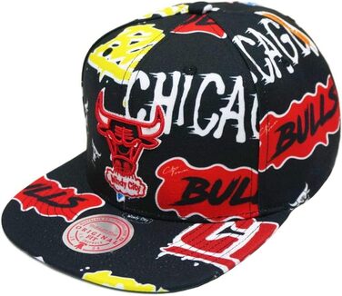 Кепка Mitchell & Ness Snapback Chicago Bulls з наліпками