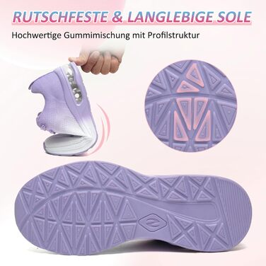 Жіночі кросівки для бігу та фітнесу Laufschuhe Lila з повітряною амортизацією та ортопедичною підтримкою 38 EU