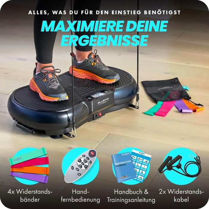 Вібраційна платформа Bluefin Fitness для тренувань всього тіла. Тренажер для дому, Slim, без Bluetooth