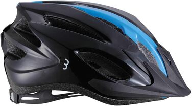 Велошолом BBB Cycling Condor для дорослих, унісекс, чорний/синій, розмір M (54-58 см), знімний візор, сітка від комах, для MTB і шосе