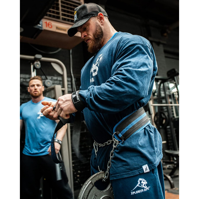 Діп-пояс Urban Lifters з металевим ланцюгом 80 см, для підтягувань, віджимань, пауерліфтингу та важкої атлетики, широка спинка 15 см