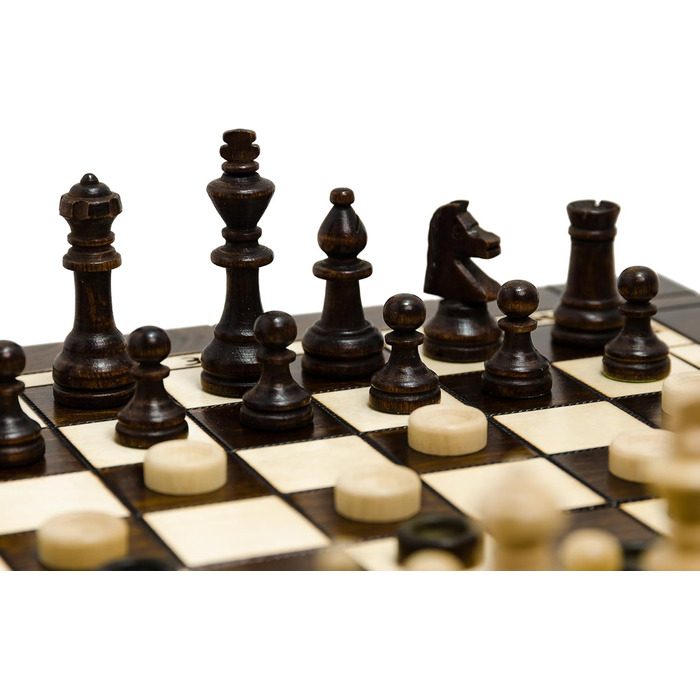 Набір 3в1 Шахи, Нарди, Дама Master of Chess XL 40 см, ручна робота, дорожній набір для дітей і дорослих