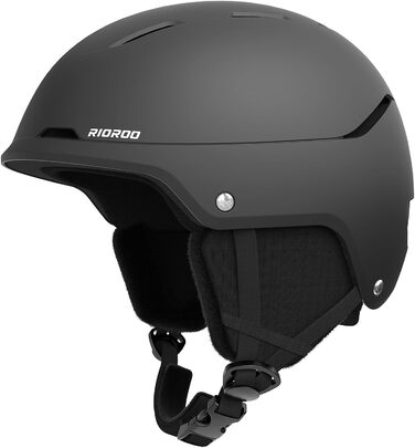 Шолом для катання на лижах та сноуборді, чорний, регульований, для чоловіків, жінок та підлітків (M)