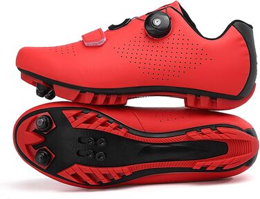Велотуфлі для чоловіків та жінок MTB, Radsportschuhe, Mountainbike, кросівки, дихаючі, Outdoor, вело, Spin, білі (39 EU, червоний)