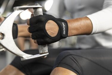 Жіночі вантажні рукавички Harbinger з сіткою StretchBack та шкіряною долонею (1 пара), чорний, розмір S