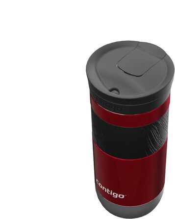 Термокружка Contigo Byron Snapseal 470 мл, червона - нержавіюча сталь, ізольована, герметична, для кави та напоїв to go, без BPA