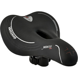 Велосипедне сідло Büchel WITTKOP з 3 зонами комфорту та гелевою амортизацією | Зручне сідло для жінок та чоловіків | MTB, Trekking, City, Чорний