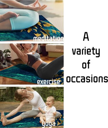 Килимок для йоги LaiEr, неслизький, екологічний, з ручкою для перенесення, товщина 6 мм (183 x 61 см)