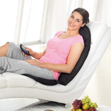 Масажне сидіння VITALmaxx з підігрівом для спини та шиї | Масажна підстилка, м'яка та комфортна для крісла чи крісла | 5 програм масажу з 4 різними типами масажу