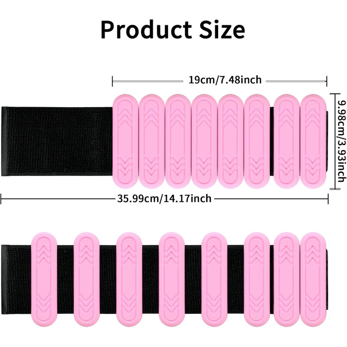 Набір манжет для ніг Smlper 2 шт. (2 кг) - для фітнесу, йоги, пілатесу, ходьби, бігу (рожевий)
