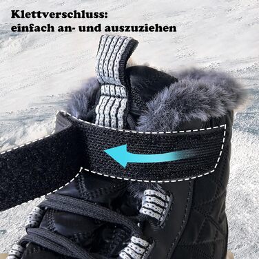 Дитячі зимові черевики JMFCHI для хлопчиків та дівчаток: трекінгові, туристичні, з теплим хутром, чорні, 37 EU