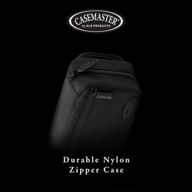 Чохол для дартс Casemaster Plazma Pro на 6 дротиків з м'якими і сталевими вістрями, велика передня кишеня для телефону, вбудовані контейнери для аксесуарів, чорний кант