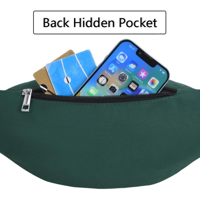 Сумка на пояс Bauchtasche унісекс (33x6.5x14 см), оливкова - для спорту, фітнесу, велосипеда, кемпінгу. З відділенням для телефону