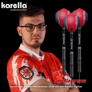 Дартс Karella Fighter 90% вольфрам, 20/22/24 г, для класичної та електронної дошки, металеві та пластикові наконечники