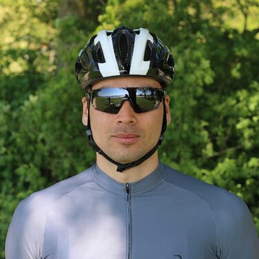 Велосипедний шолом BBB Condor для дорослих, знімний козирок, сітка від комах, MTB і шосе, чорний/білий, розмір M (54-58 см)