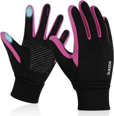Дитячі зимові рукавички Softshell, водонепроникні, теплі спортивні рукавички для їзди на велосипеді та катання на конях, флісові рукавички для активного відпочинку, чорно-рожеві для хлопчиків та дівчаток L