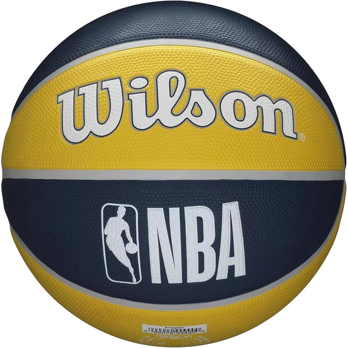 Баскетбольний м'яч Wilson NBA Team Tribute, блакитний/жовтий