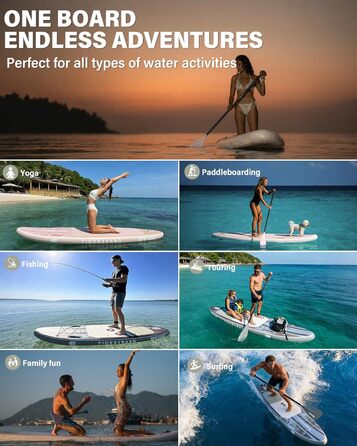 SUP дошка надувна TIGERXBANG 320 см, комплект для Stand Up Paddling, рожево-зелена, для дорослих та дітей