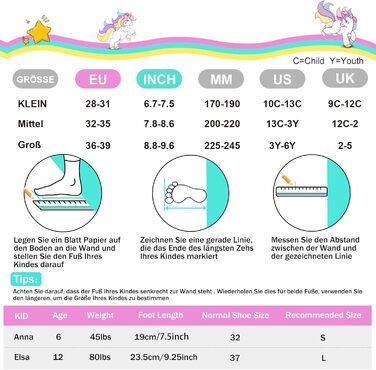 Ролики дитячі SULIFEEL Unicorn Rainbow для дівчаток та хлопчиків, світлові, чорні, 28-31 EU