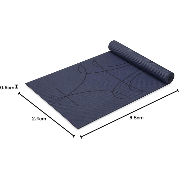 Килимок для йоги Gaiam Premium 6mm з принтом - товстий, нековзний для йоги, пілатесу та фітнесу