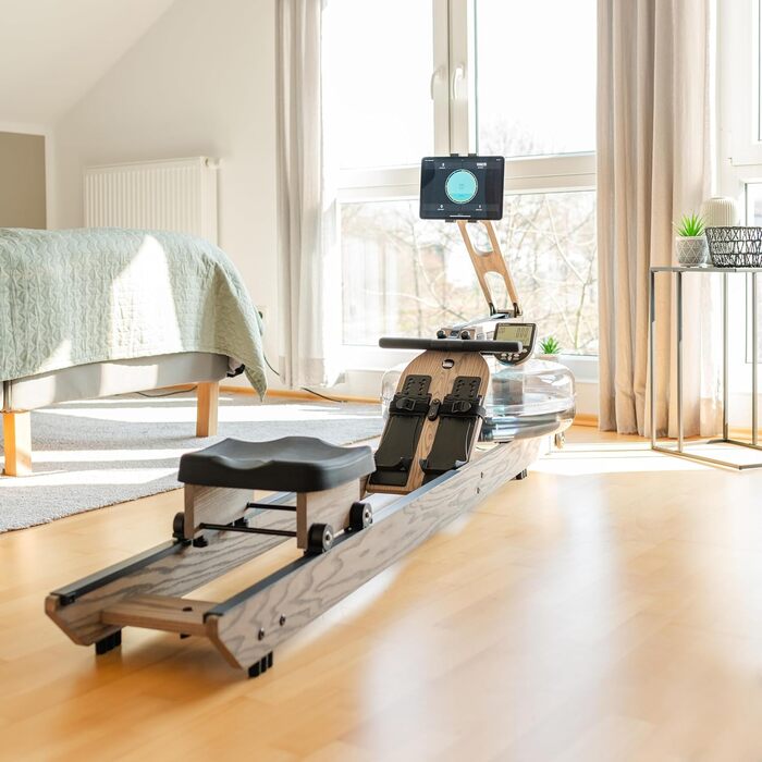 Водяний тренажер WaterRower Driftwood з масиву дерева | LightRing та Bluetooth-монітор | Кріплення для планшета та WaterRower Connect App